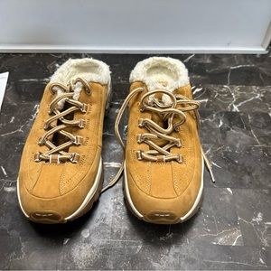 Skechers Sports Brown Suede Faux Fleece Limed Slip Women’s size10